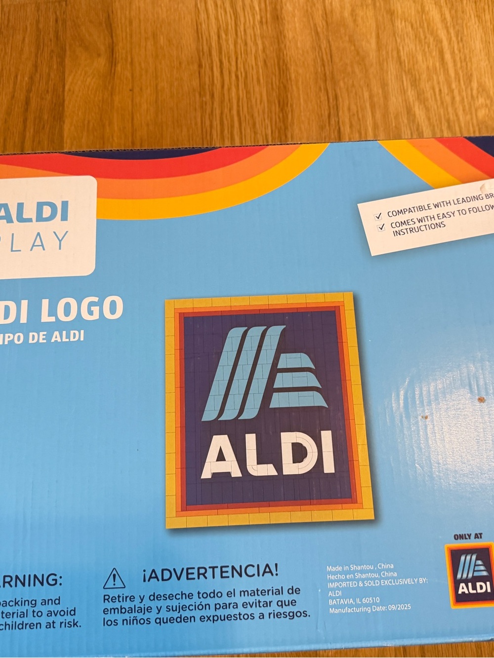 New ALDI Play USA Store Sign Logo Brick Build Building Set Toy Supermarket